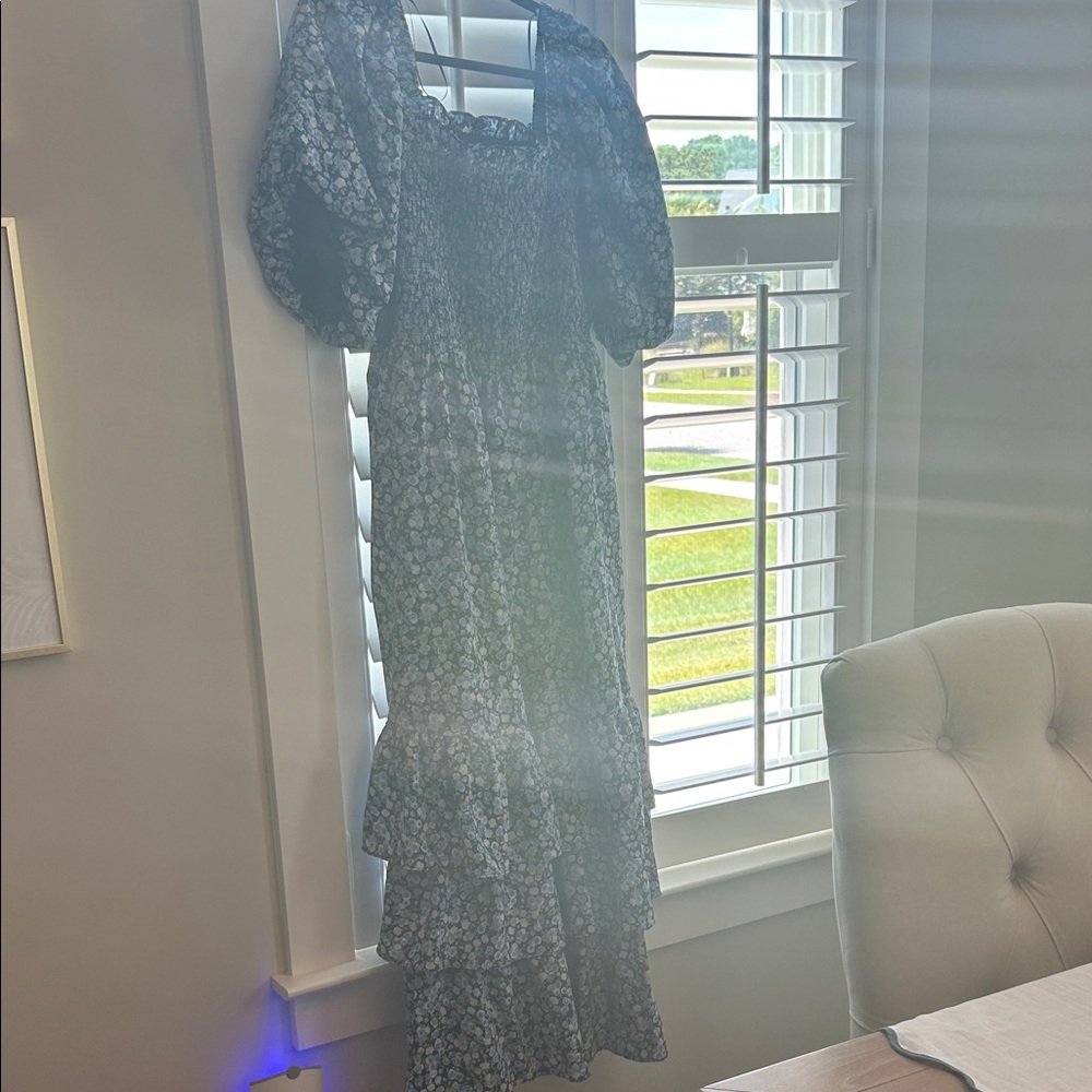 NWT English Factory Floral Puff Sleeve Maxi Dress